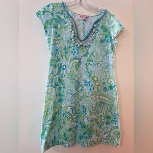 Lilly Pulitzer V Neck Short Sleeve Dress M